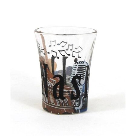 AMERICAWARE Americaware SGNVL01 Nashville Full Color  Etched  Shot Glass SGNVL01